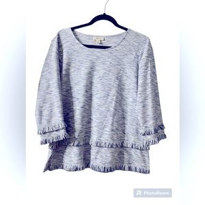 Style & Co size small blue/white top